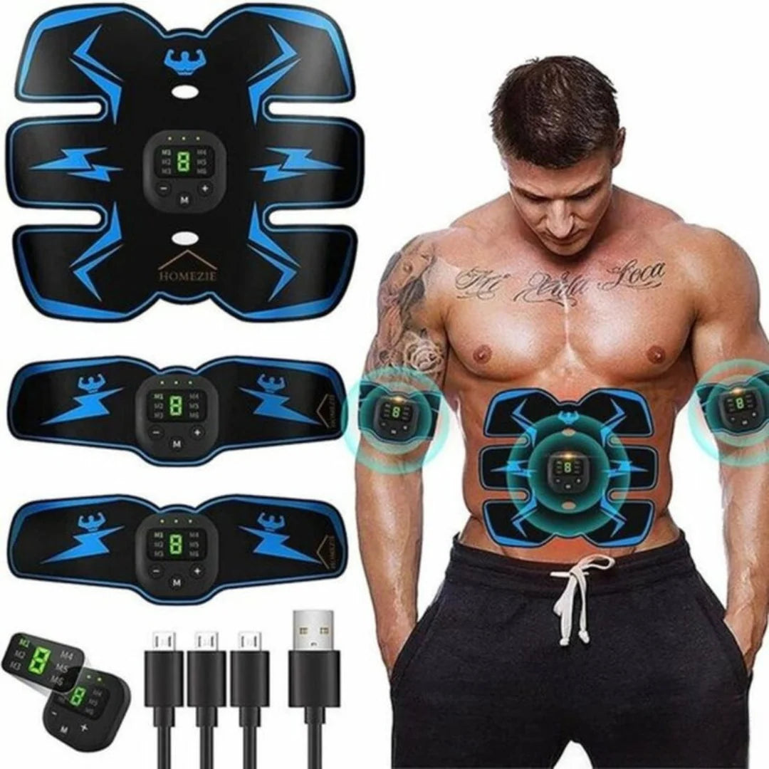 Abdominal Muscle Stimulator USB-Rechargeable EMS 10 Intensity Levels