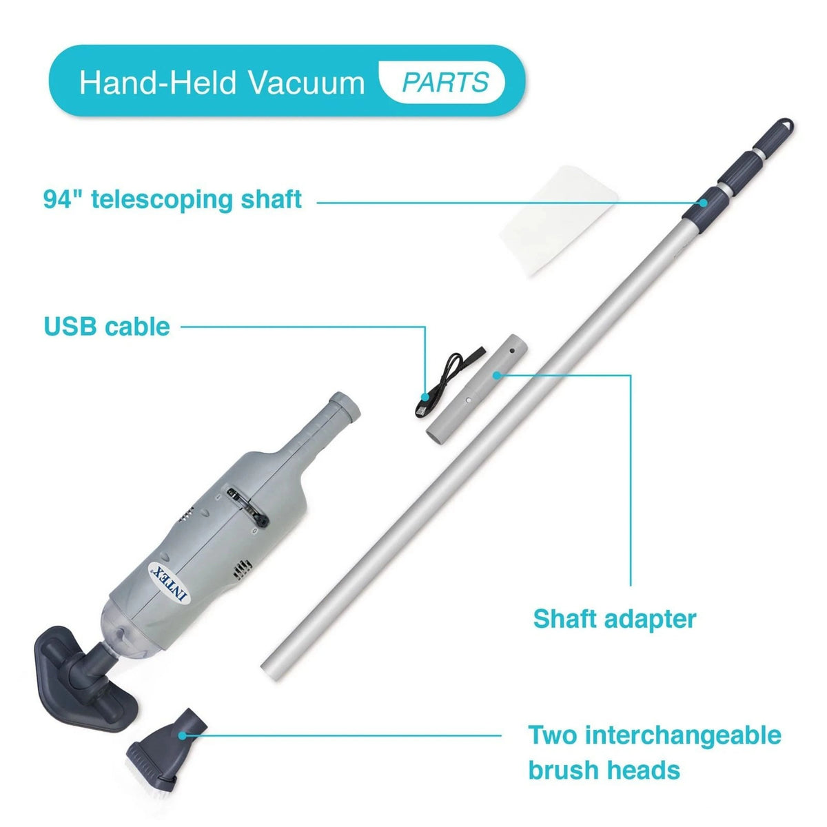 Above-Ground Pool Vacuum Cordless Rechargeable