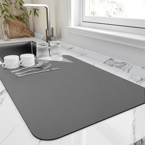 Absorbent Diatomaceous Earth Drying Mat (Flat & Space-Saving)