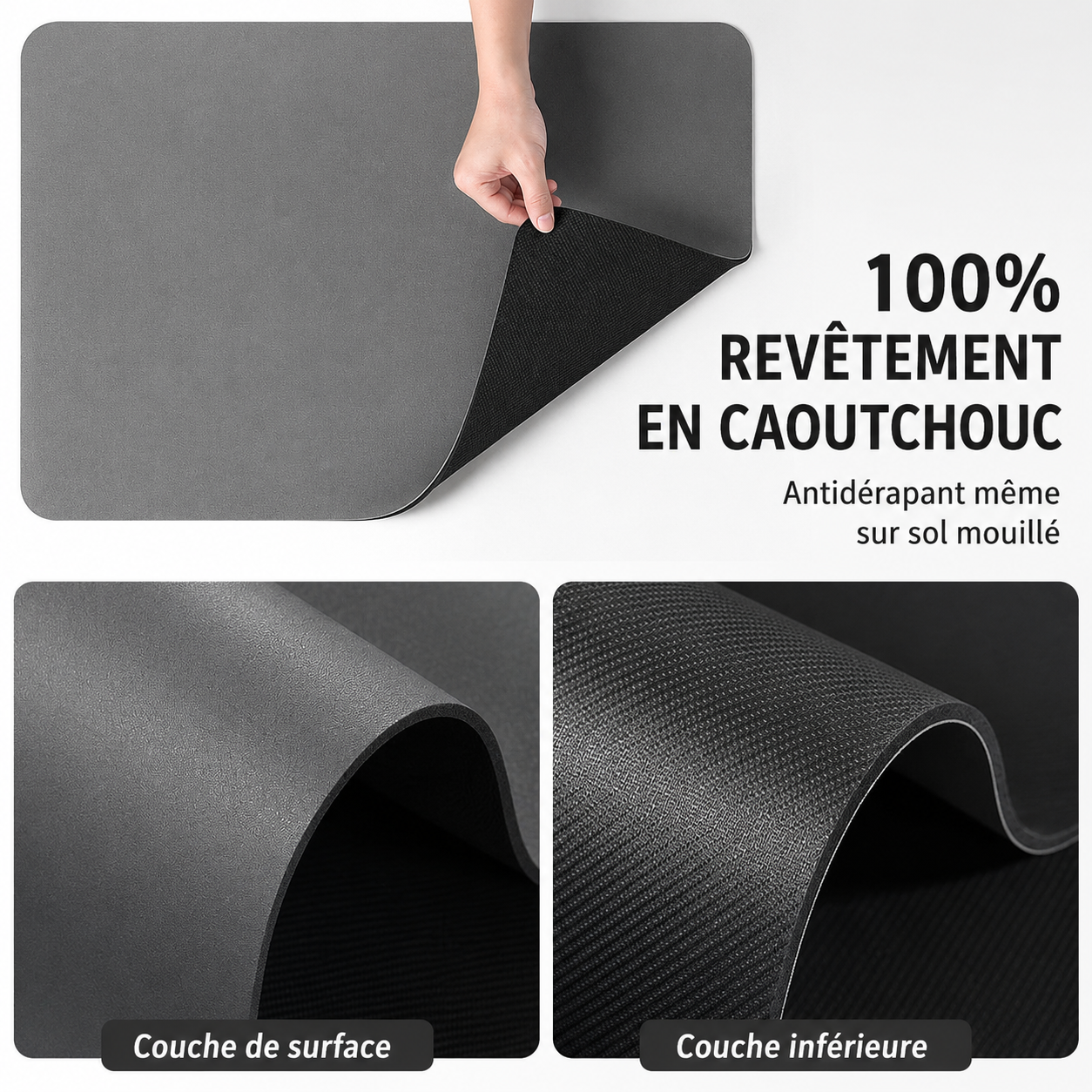 Absorbent Diatomaceous Earth Drying Mat (Flat & Space-Saving)