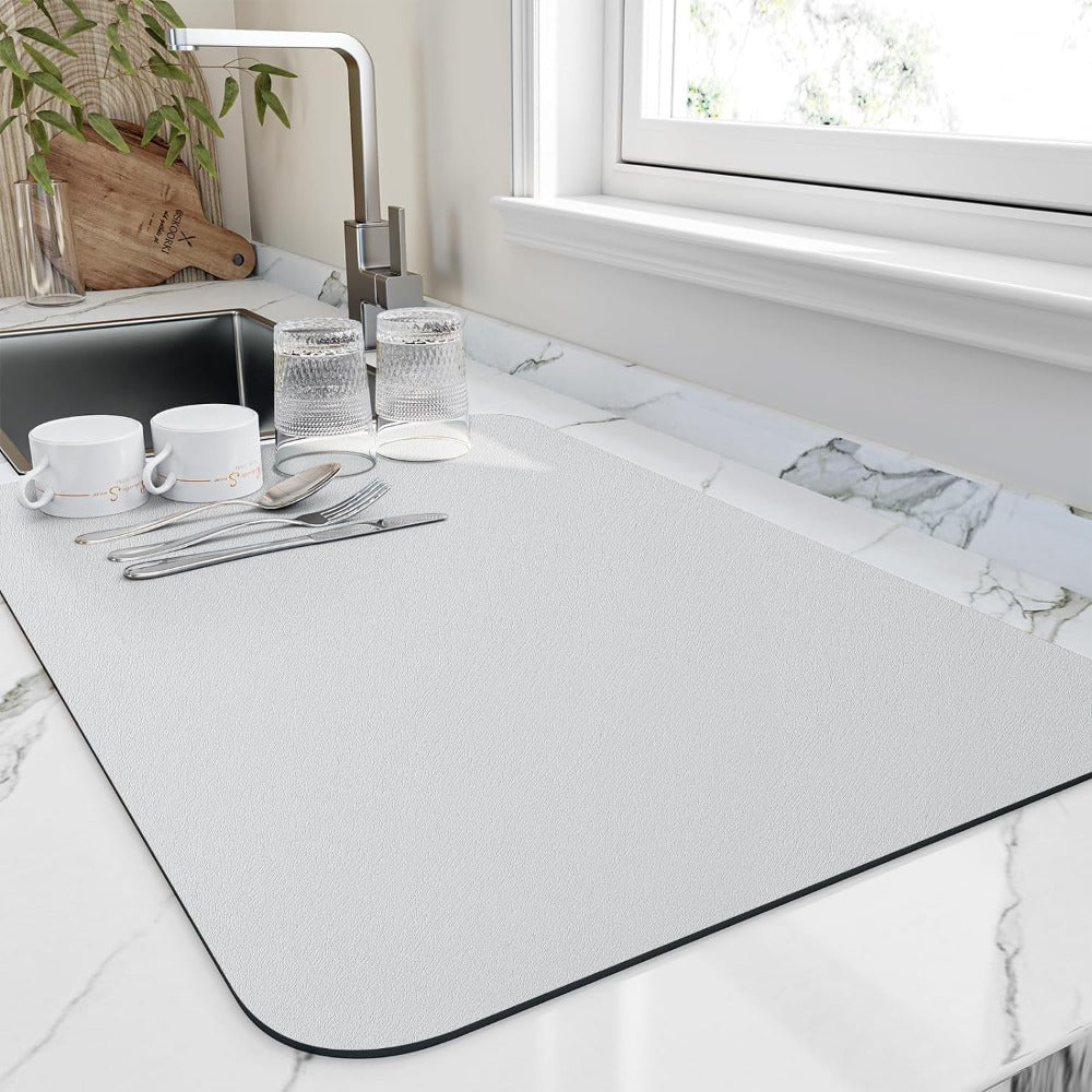 Absorbent Diatomaceous Earth Drying Mat (Flat & Space-Saving)