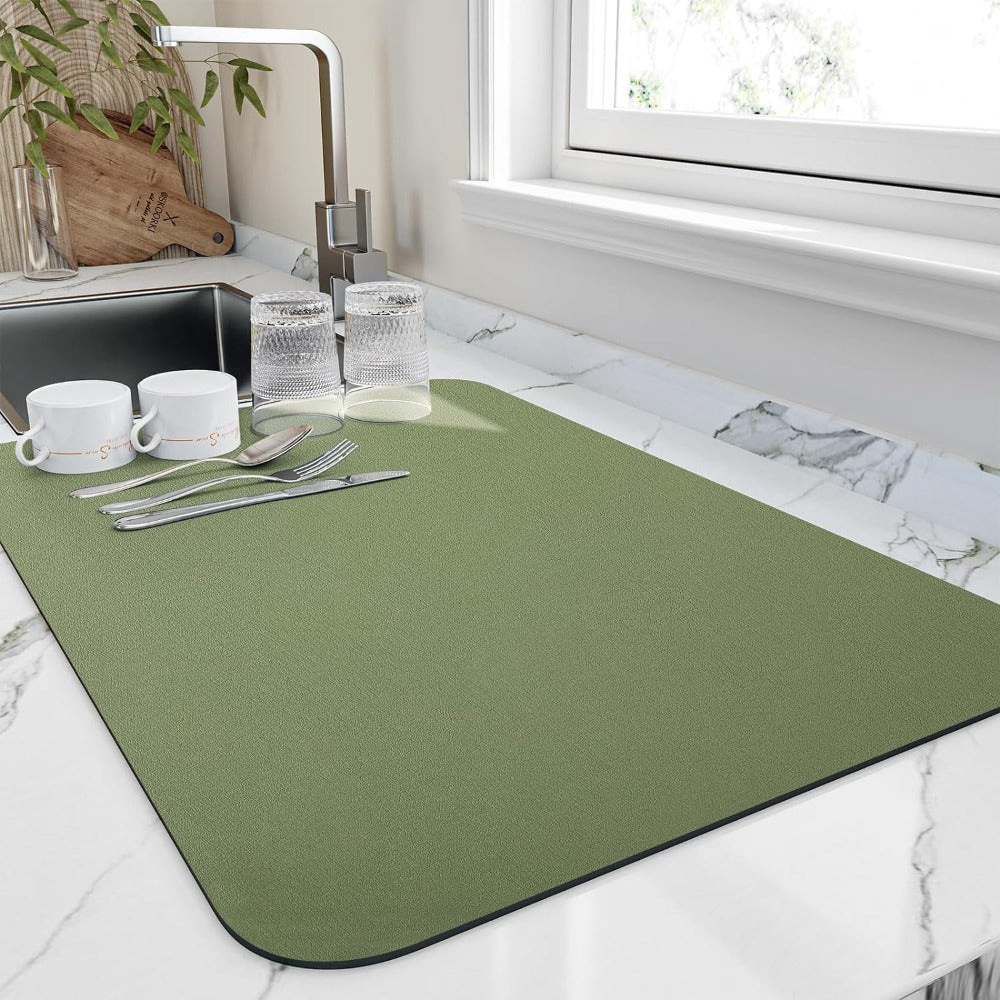 Absorbent Diatomaceous Earth Drying Mat (Flat & Space-Saving)