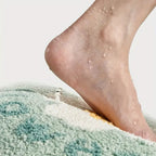 Absorbent Fast-Drying Floral Microfiber Bath Mat (Non-Slip Backing)