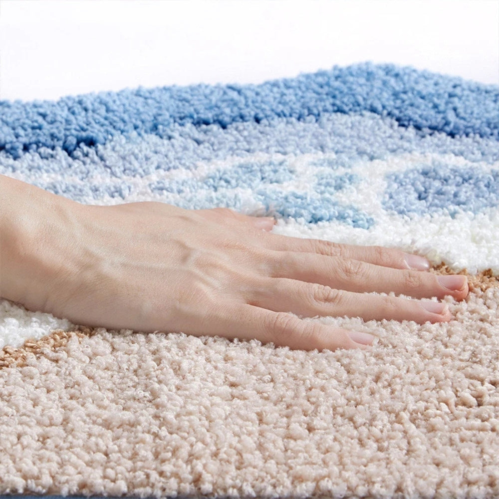 Absorbent Soft Flocking & Non-Slip Bath Mat (20 x 31 in)