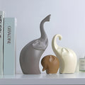 Abstract Hollow Geometric Resin Elephant Sculpture