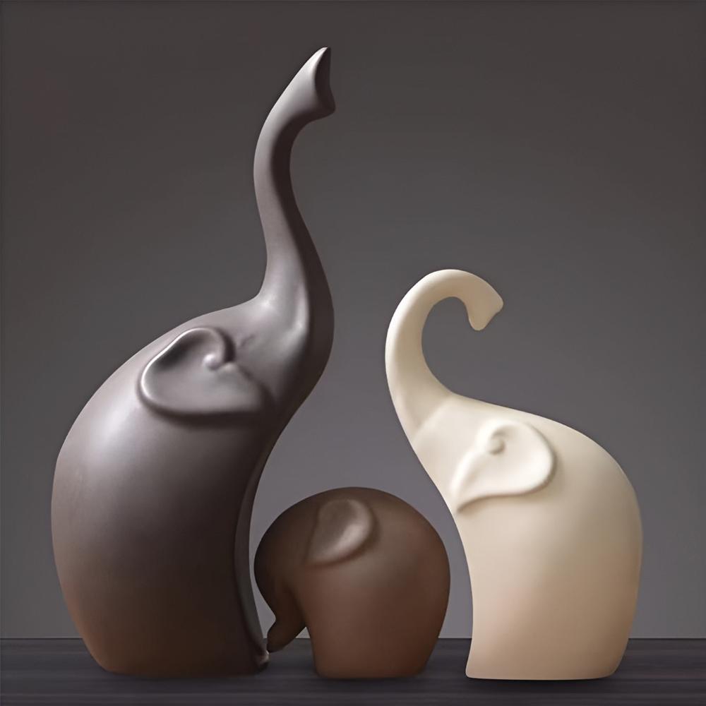 Abstract Hollow Geometric Resin Elephant Sculpture