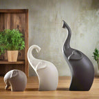 Abstract Hollow Geometric Resin Elephant Sculpture