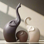 Abstract Hollow Geometric Resin Elephant Sculpture