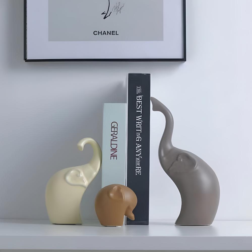 Abstract Hollow Geometric Resin Elephant Sculpture