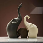 Abstract Hollow Geometric Resin Elephant Sculpture