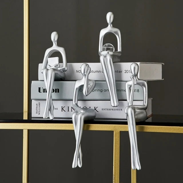 Abstract Resin Sculpture Minimalist Translucent Shelf Decor