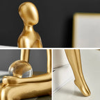 Abstract Resin Sculpture Minimalist Translucent Shelf Decor