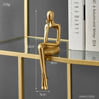 Abstract Resin Sculpture Minimalist Translucent Shelf Decor
