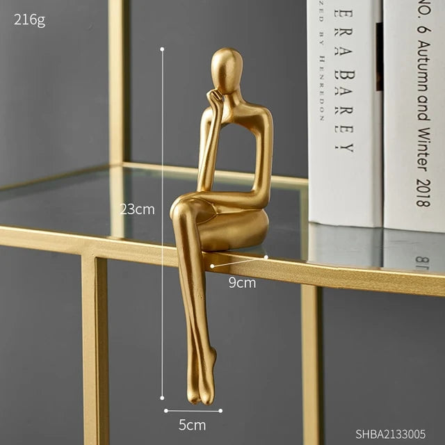 Abstract Resin Sculpture Minimalist Translucent Shelf Decor