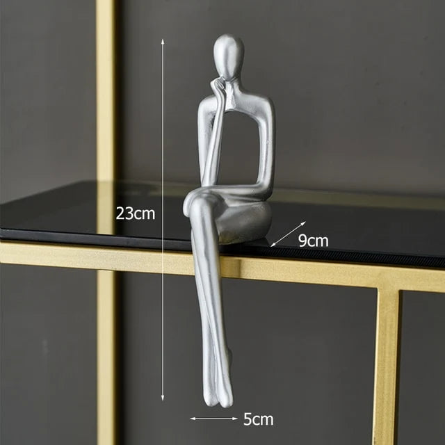 Abstract Resin Sculpture Minimalist Translucent Shelf Decor