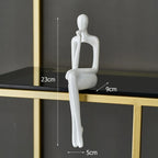 Abstract Resin Sculpture Minimalist Translucent Shelf Decor