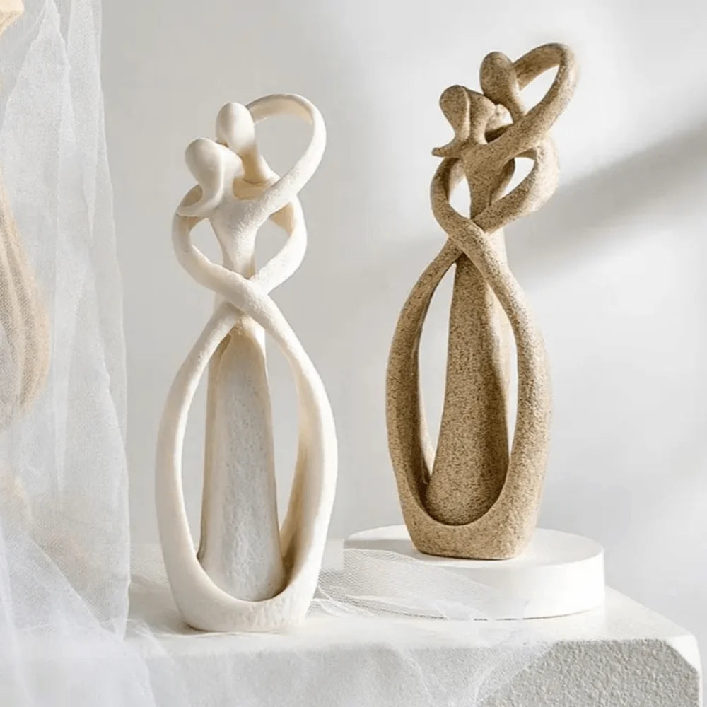 Abstract Sculpture Eternal Embrace Decorative Accent