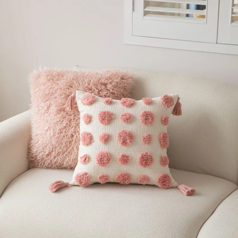 Accent Pillow Curly Faux Sheepskin 17.72 Inch Square