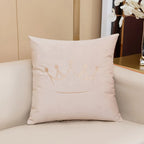 Accent Pillow Velvet Embroidered Crown Machine Washable