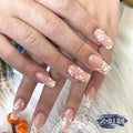 Acrylic Nail Art Kit Floral French Tips & Guide