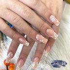 Acrylic Nail Art Kit Floral French Tips & Guide