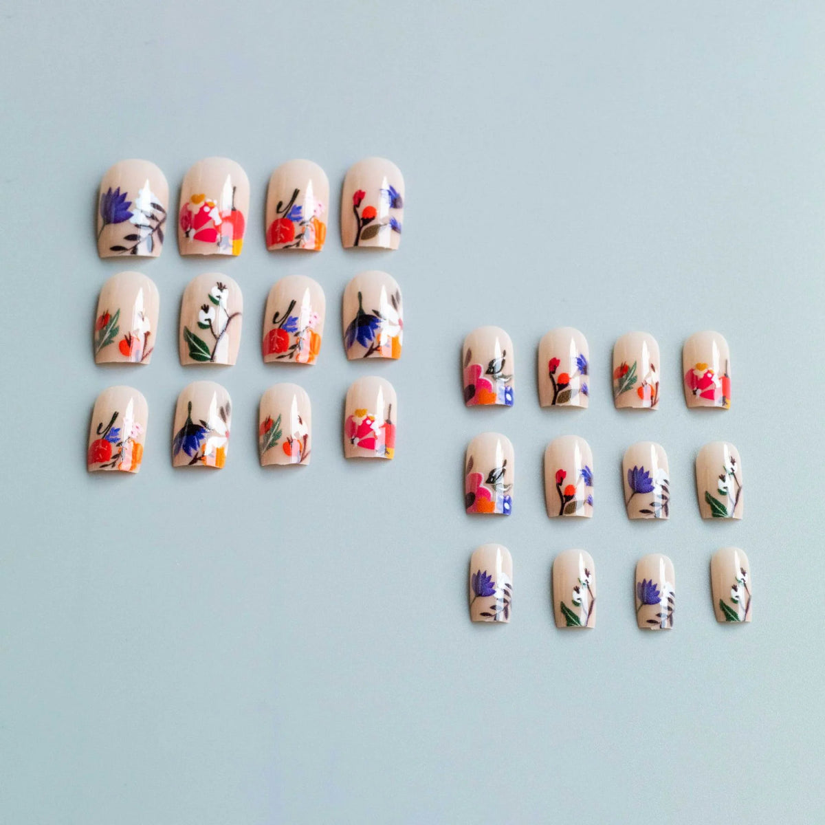 Acrylic Nail Art Set Floral Designs & Long-Lasting Finish
