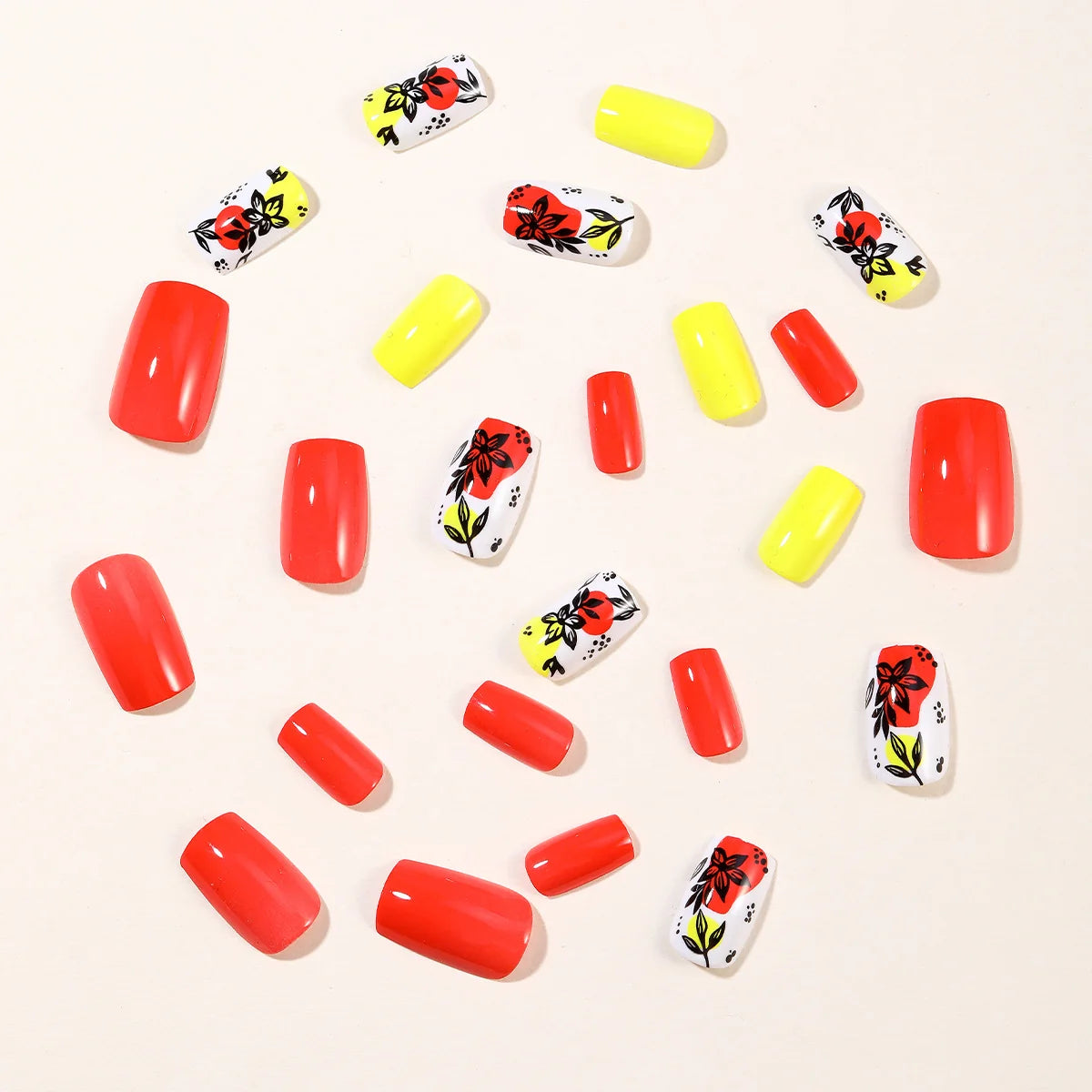 Acrylic Nail Art Set Floral Designs Non-Toxic & Long-Lasting