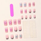 Acrylic Nail Art Set Floral Glossy Finish
