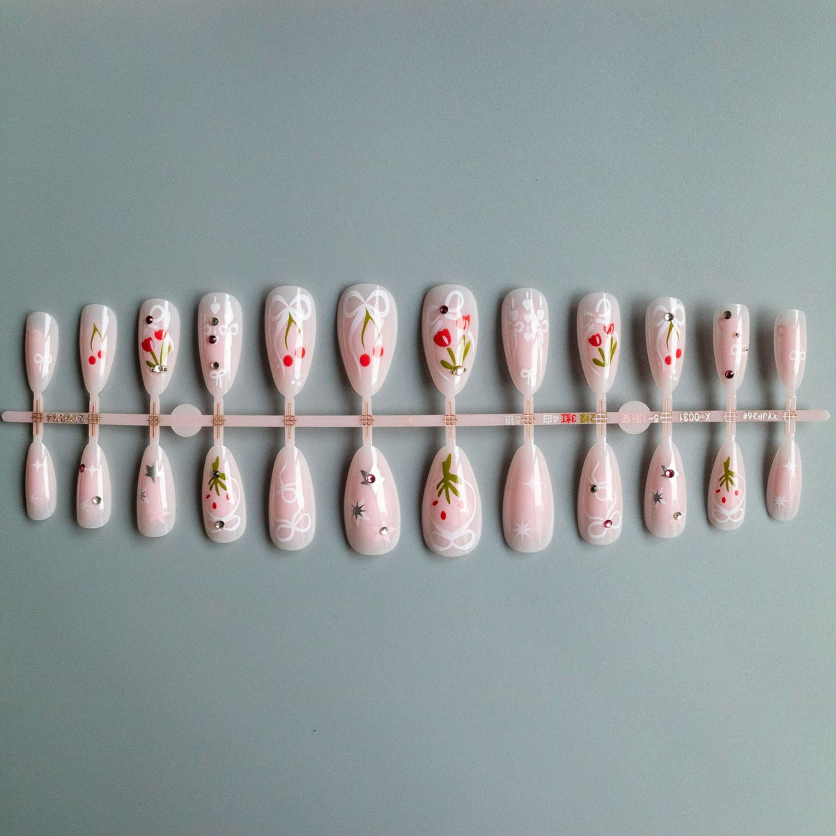 Acrylic Nail Art Set Intricate Floral Designs Easy Application