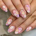 Acrylic Nail Enhancements 24-Piece Floral Long-Lasting
