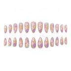 Acrylic Nail Enhancements 24-Piece Floral Long-Lasting