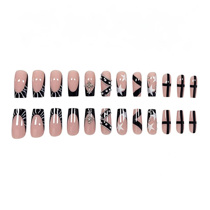 Acrylic Nail Enhancements 3D Embellished Easy Application