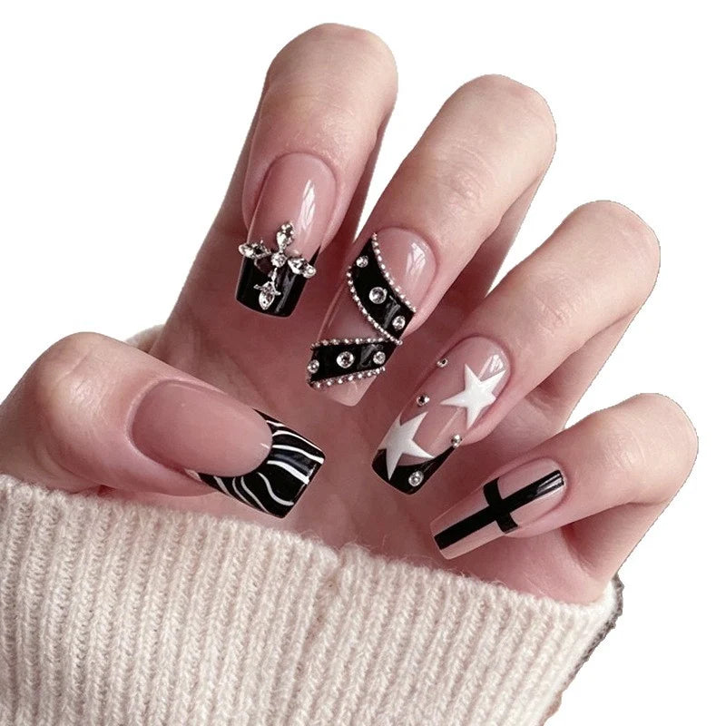 Acrylic Nail Enhancements 3D Embellished Easy Application