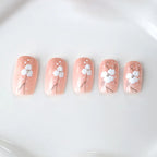 Acrylic Nail Enhancements Cherry Blossom Gelatin & Rolled Strips