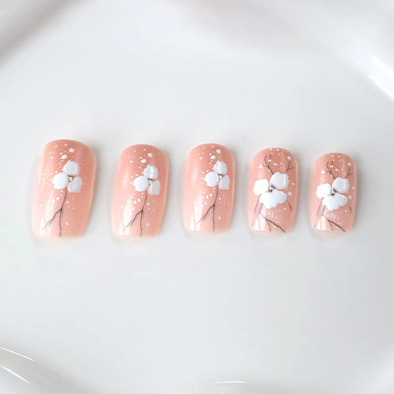 Acrylic Nail Enhancements Cherry Blossom Gelatin & Rolled Strips