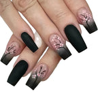 Acrylic Nail Enhancements Durable Floral Pre-Decorated