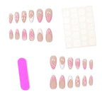 Acrylic Nail Enhancements Floral Design 24-Piece