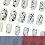 Acrylic Nail Enhancements Floral Design Chip-Free