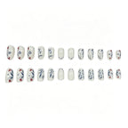 Acrylic Nail Enhancements Floral Design Chip-Free