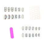 Acrylic Nail Enhancements Floral Design Chip-Free