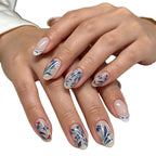 Acrylic Nail Enhancements Floral Design Chip-Free