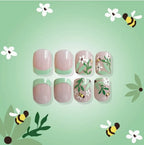 Acrylic Nail Enhancements Floral Design Easy Application