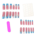 Acrylic Nail Enhancements Floral Design Easy Application