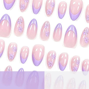 Acrylic Nail Enhancements Floral Design Easy Application 30 Piece