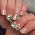 Acrylic Nail Enhancements Floral Design Easy Application