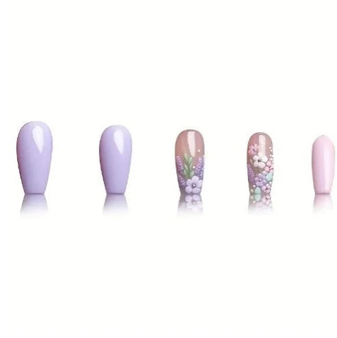 Acrylic Nail Enhancements Floral Design & Easy Application
