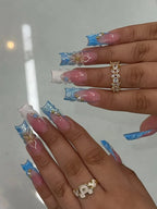 Acrylic Nail Enhancements Floral Design Easy Application