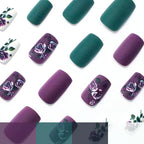 Acrylic Nail Enhancements Floral Design Long-Lasting
