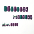 Acrylic Nail Enhancements Floral Design Long-Lasting