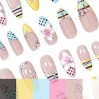 Acrylic Nail Enhancements Floral Design Long-Lasting Wear